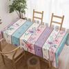 Floral Pattern Rectangle Table Cloth for Table Decor Kitchen Dining Waterproof Reusable Tablecloth for Tables Indoor Outdoor