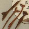 Cat Wooden Hair Stick Butterfly Hanfu Headwear Antique Chinese Style Hairpin  Cheongsam