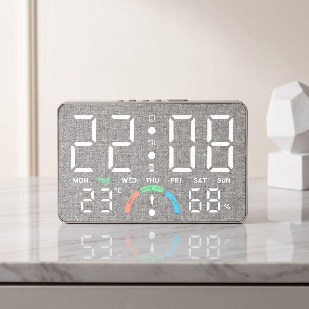 Temperature Monitor Electronic Table Clock Large LED Screen LED Wall Clock  Wall Mounted