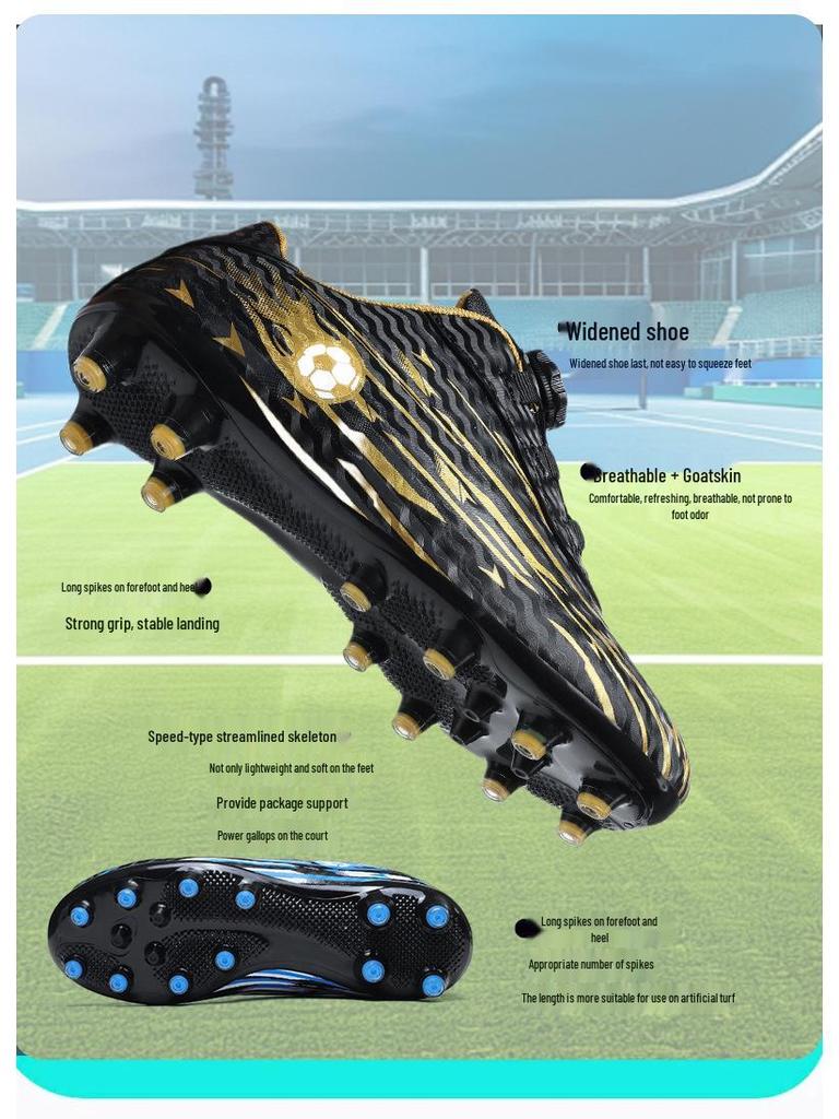 Cross-Border TF Studded Children's Football Shoes for Primary Students – AG Rotating Button for Training