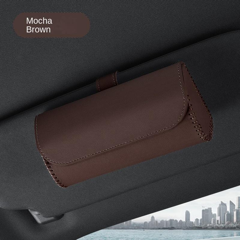 Car mounted eyeglass case car storage sunglasses holder For Mitsubishi Outlander I200 Pajero Eclipse ASX Lancer Space Delica Ex