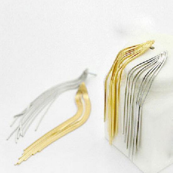 Women Party Cocktail Wedding Snake Chain Tassel Dangle Post Back Linear Earrings