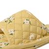 Stylish Quilted Indoor Fabric Slippers with Floral Pattern