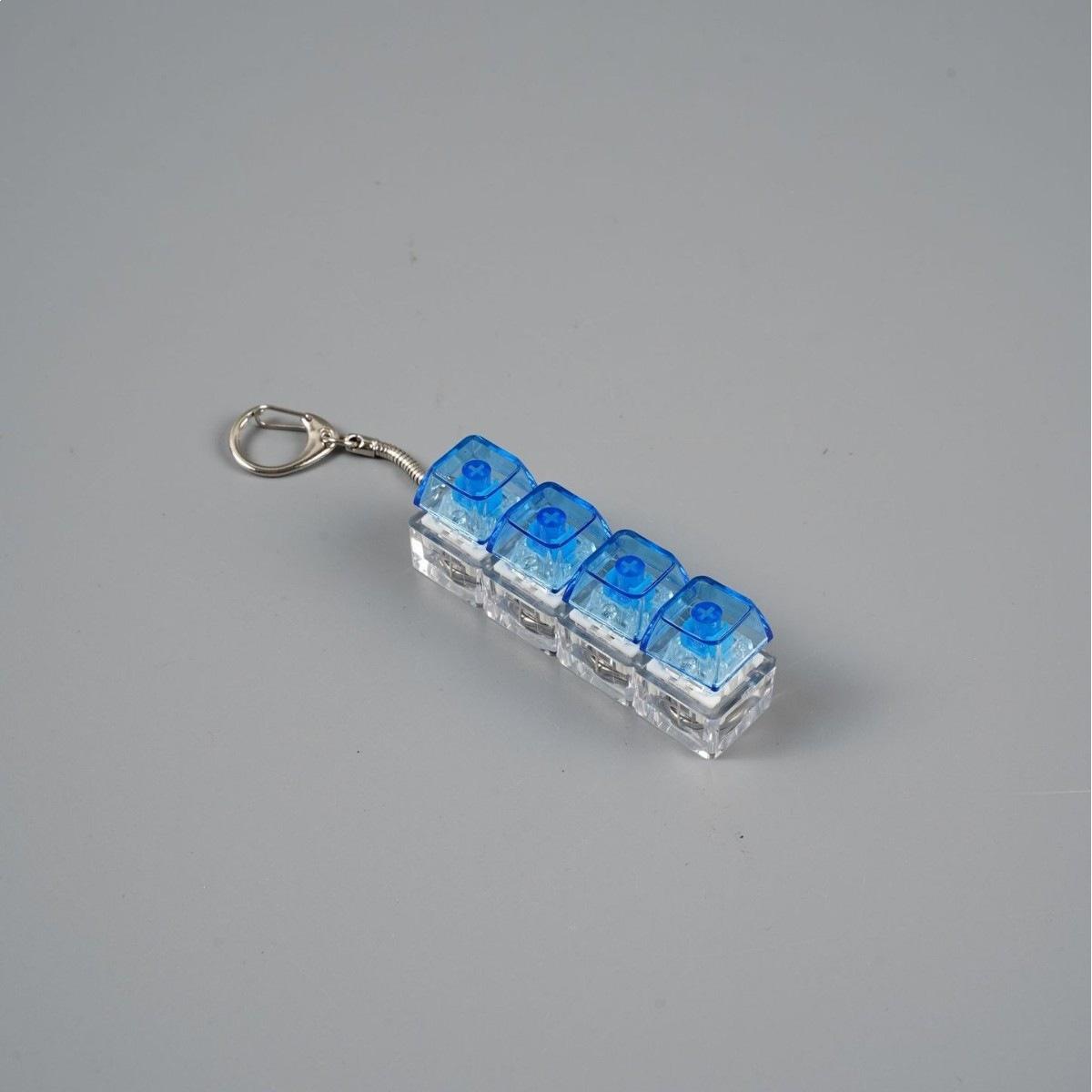 

4-Key Russian Strip Popular Mechanical Keyboard Combination Shaft Tester Decompression Toy Keychain Bag Pendant