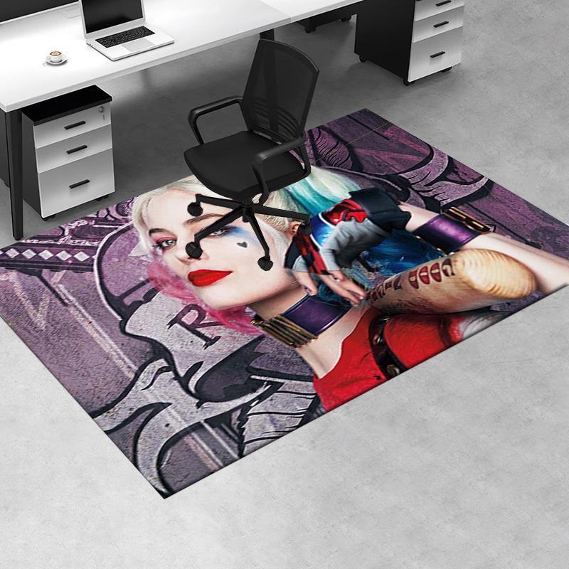 

Harley Quinn Suicide Squad Cosplay Costume Women Halloween Fancy Dress Office Mat Home Decor Office Desk Chair Rugs Chair Carpet for office 60cm by 90cm