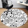 1pc Puppies Dogs Office Round Area Rug, Indoor Mat Suitable ForOffice, Under Office Chairs Bedroom Living Room Home Decor, Room Decot183