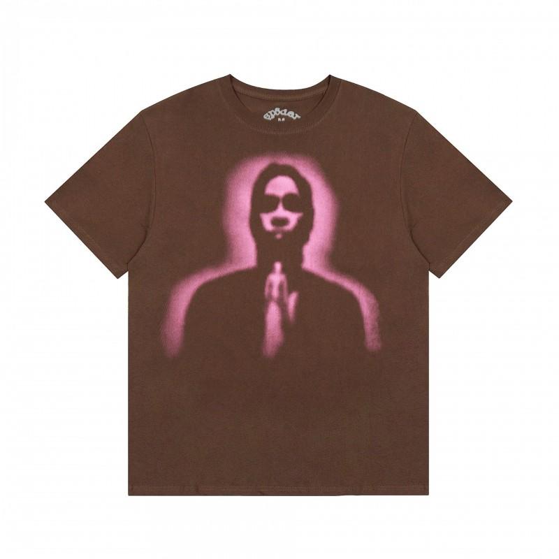 Spider Web Print Loose Fit Unisex Streetwear Short Sleeve T-Shirt Casual Cotton Tee Teens