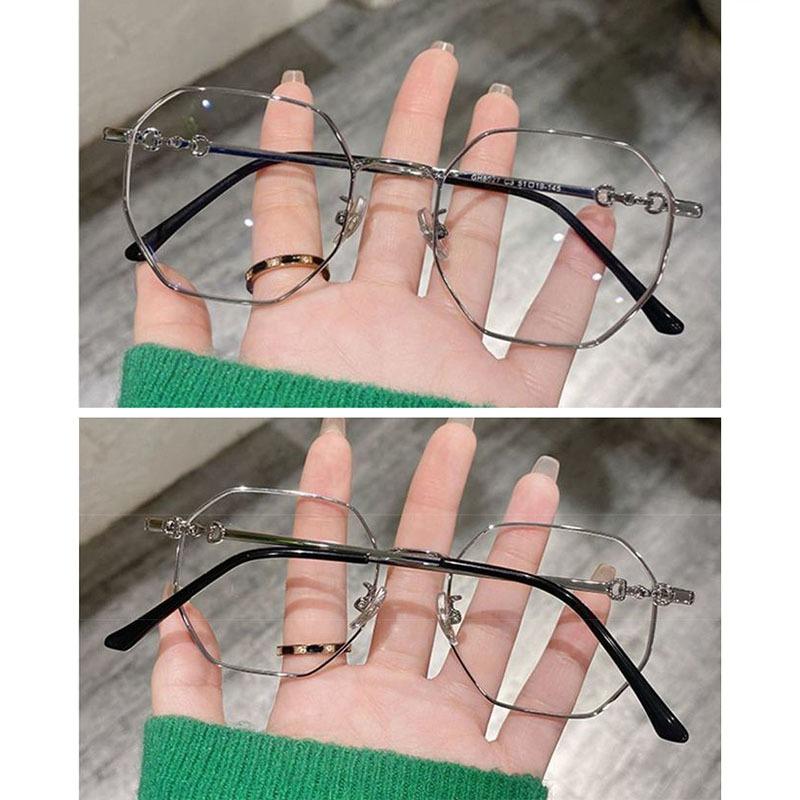 Fashion Polygon Frame Myopia Glasses Classic Vintage Anti-blue Light Eyeglasses Women Men Minus Diopter Eyewear