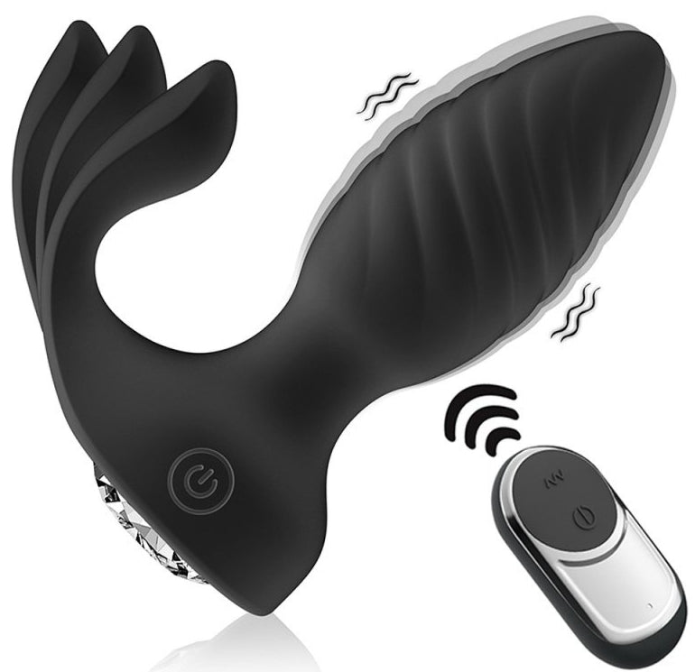 Plug Vibrant Curved Conik 8 x 3.5cm Noir - MyPlayToys - Plugs Vibrants