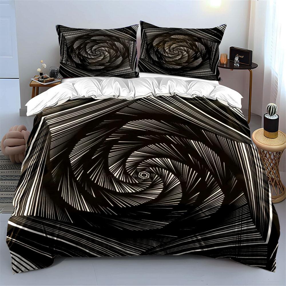 Modern Abstract Patterned Design Set Exquisite three-piece bedding set gift for kids and adults