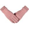 Winter Suede Gloves Women, Warm Wool Lining Touchscreen Texting