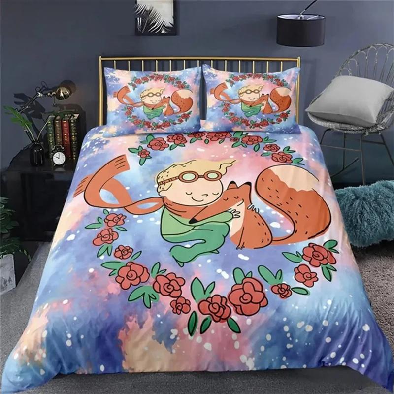 Anime Malý princ Le Petit Prince Povlečení Chlapci Dívčí Povlečení na přikrývku velikosti Queen Povlečení na polštář Dětská dospělá