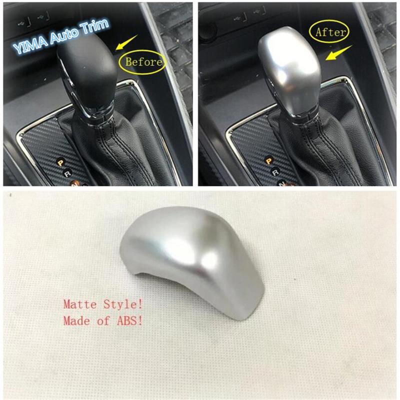 Car Speed Gear Shift Head Stickers Frame Cover Trim Fit For MG ZS 2018 - Matte / Carbon Fiber Look Interior Accessories