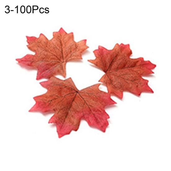 100 Pcs Fall Leaves Wedding Favor Autumn Maple Leaf Decorations Party