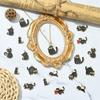 KitBeads 40 szt. 8 stylów Czarne Koty Zawieszki Emaliowane Serca Zwierzęta Urocze Czarne Kociaki Zawieszki do Tworzenia Biżuterii Bransoletki Naszyjniki Rękodzieło Hurt