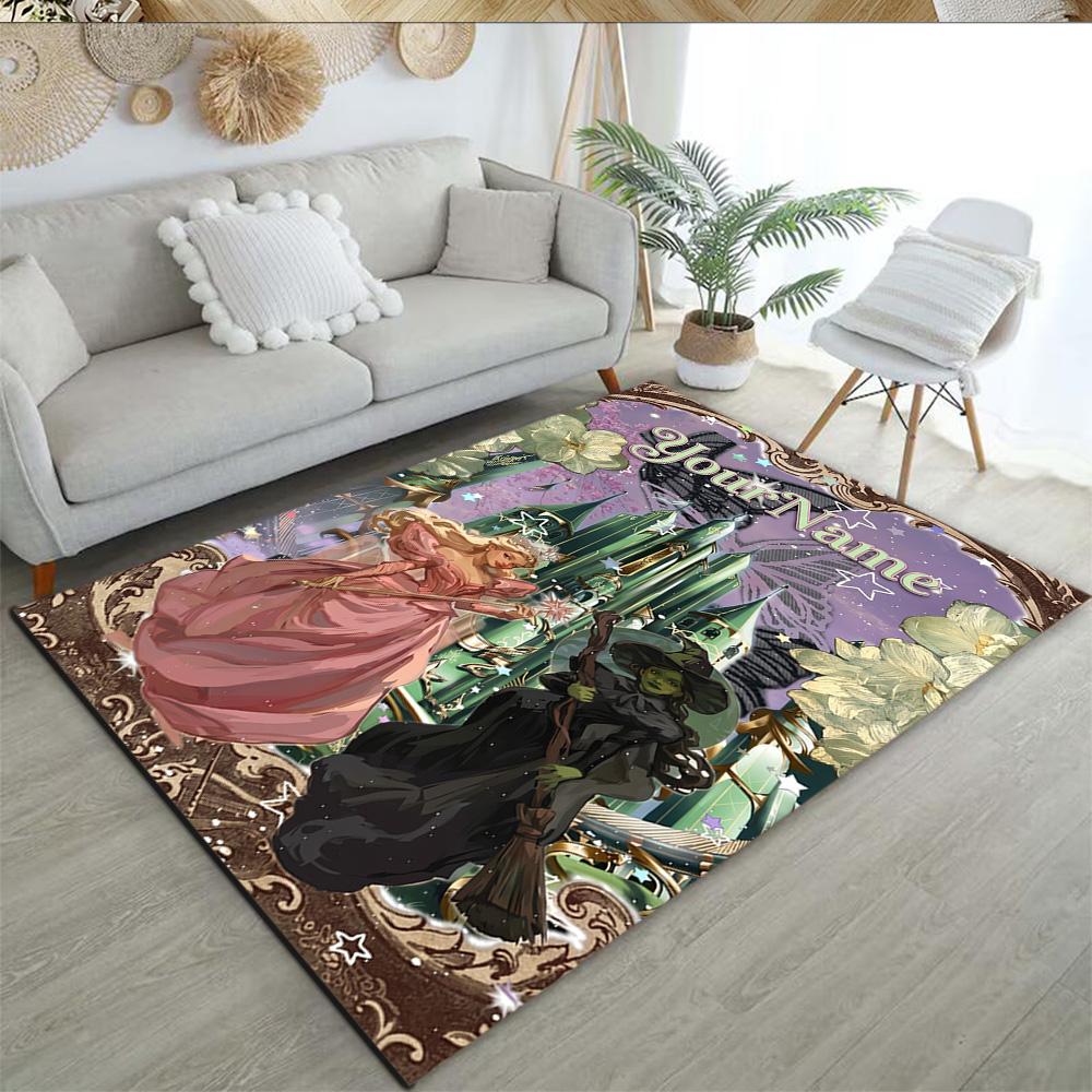 Gothic Illustrations Customize Your Name Floor Rug Office Rug Design for Dining Room Playrooms Outdoor Bedrooms Antislip Carpet Office home decor