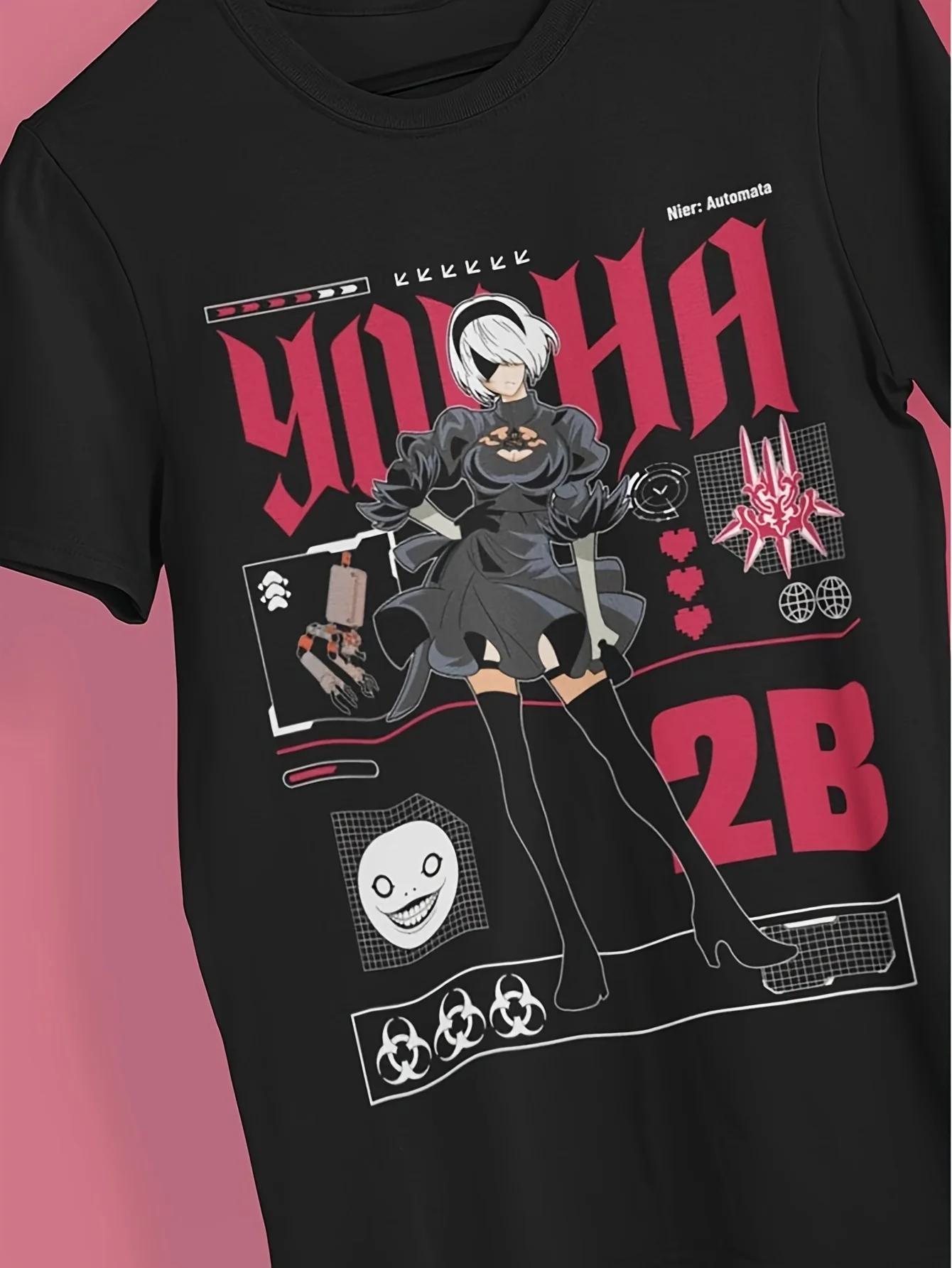 

Унисекс футболка N-N Ier AUTOMATA | Подарок для геймера, Футболка с видеоигровым принтом, Уличная мода, Футболка с узором, Подходит для любого моря... S разноцветный