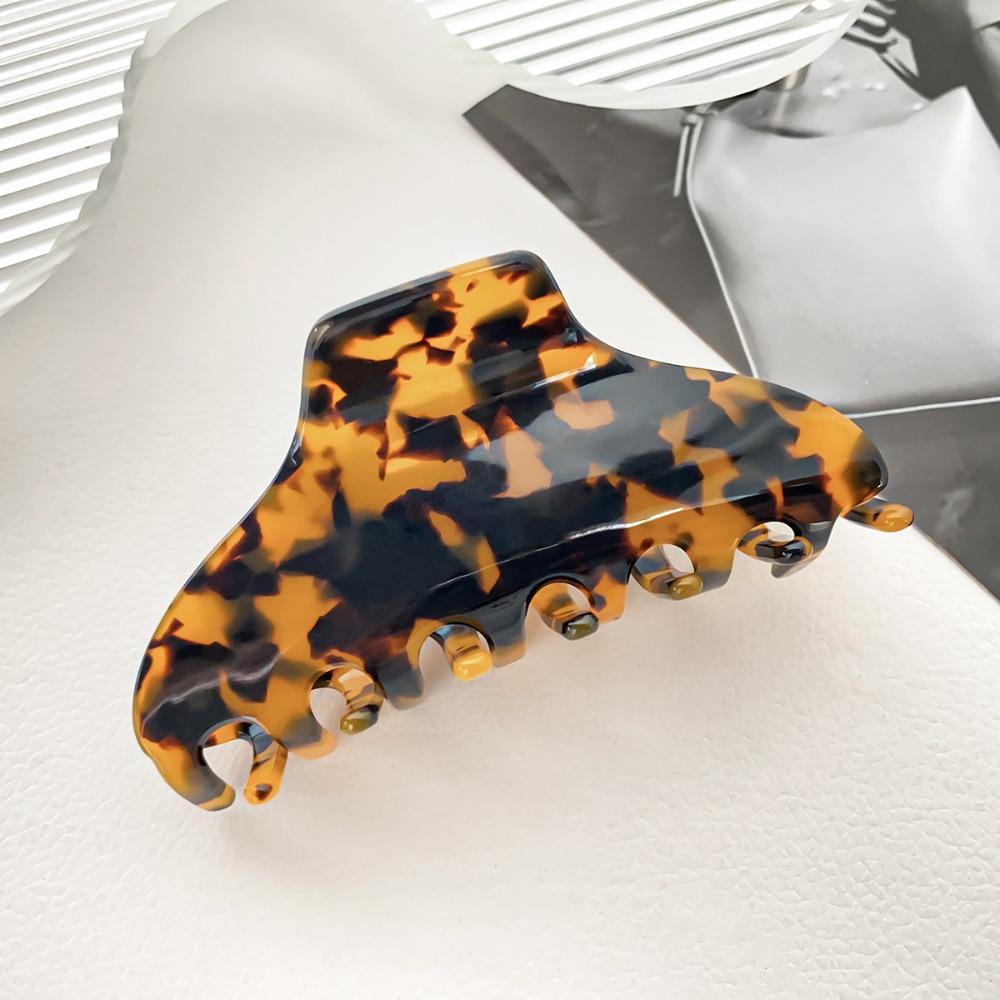 Hair Clip Fresh Acetate Hair Claw Solid Color Tortoiseshell Hair Claw Printing Shark Clip  Girls