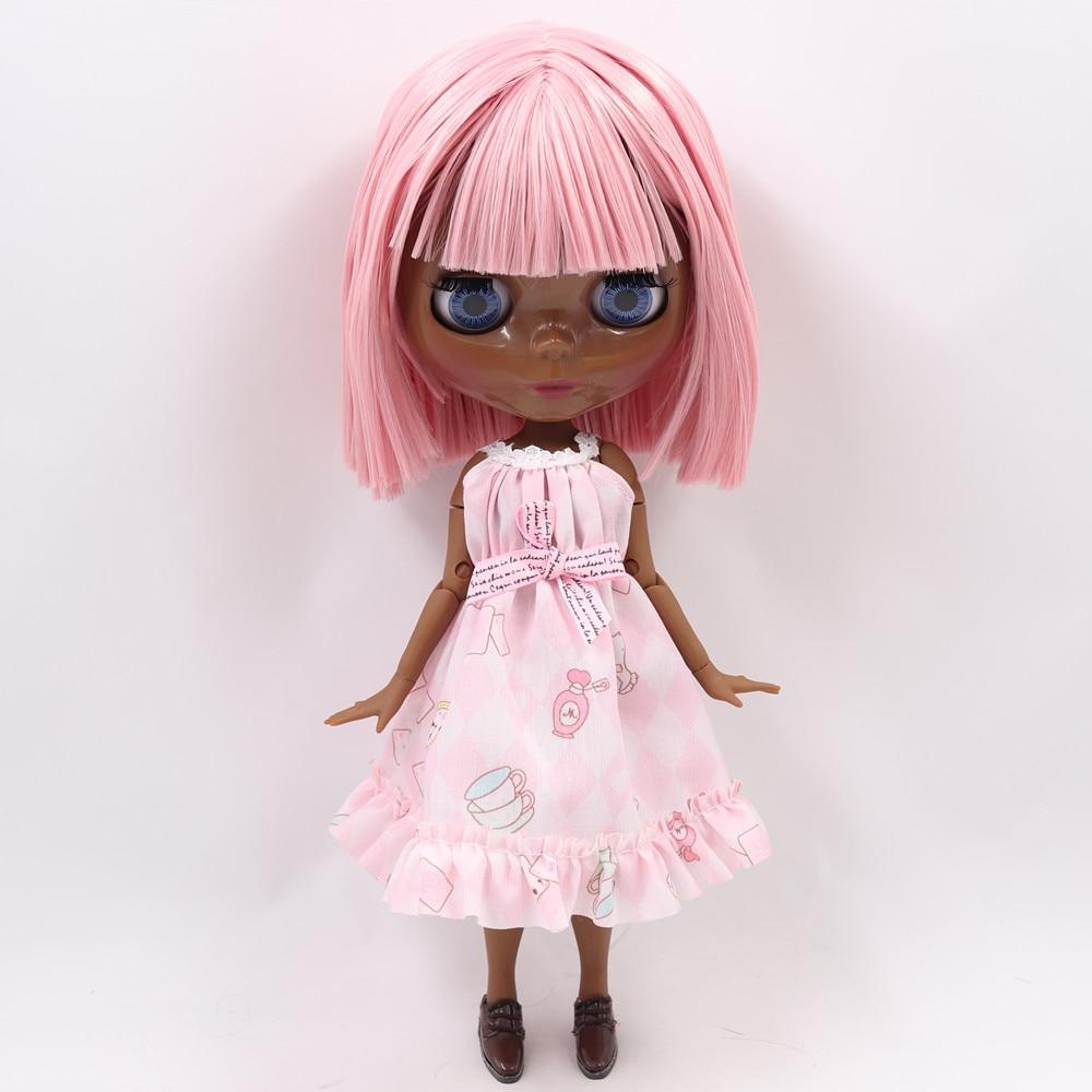 ICY DBS Blyth Doll Tan and Super Black Skin Joint Body Oily Hair 1/6 BJD Special Price Gift Toy