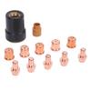 12 Stück Set Plasma Schneidbrenner Spitze Elektrode Kit Elektroden Spitzen Wirbelring Schutzkappe für Eastwood