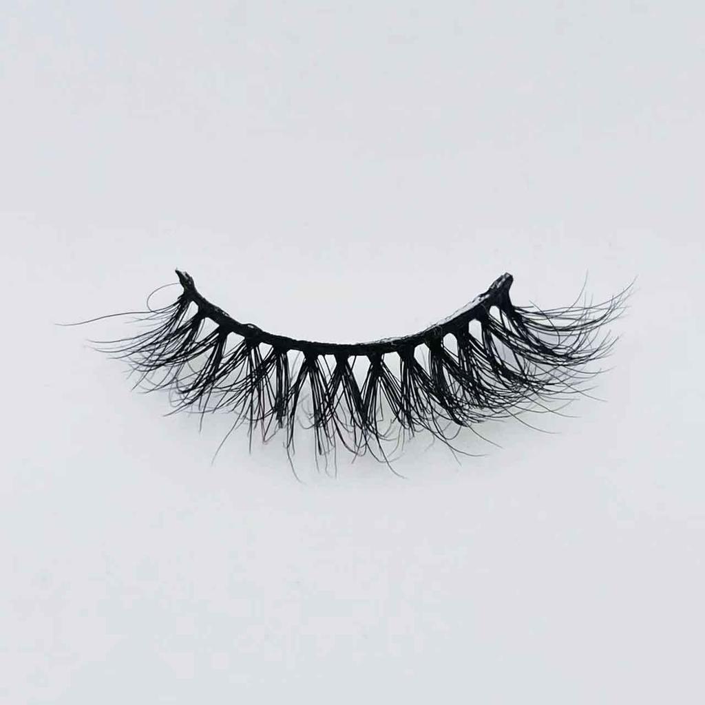 New Product 12mm Natural Mink Hair False Eyelashes European And American Eyelashes Hard Stem Short Eyelashes False Eyelashes