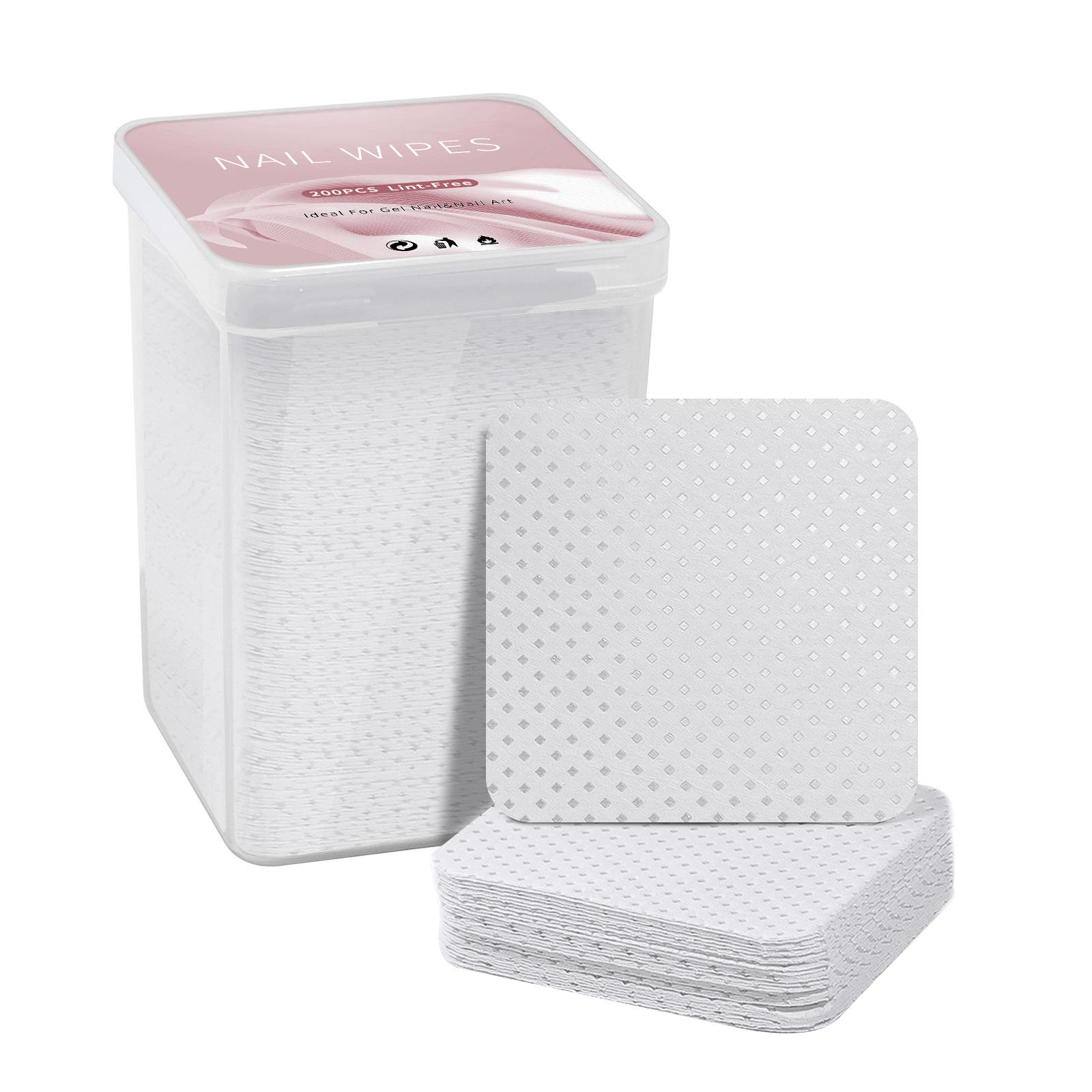 

Lint-Free Nail Wipes 3-Layer Non-Woven Cleaning Pads for Nail Polish Remover & Lash Extension белый