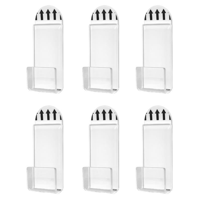 652F 6PCS Transparency Wall Mounted Vinyls Storage Shelf Vertical Hanging Display Rack Easy Assembly Album Hanger