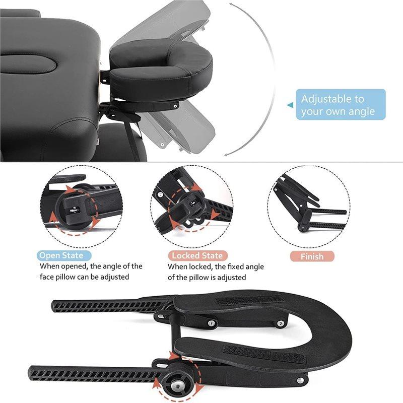 HHO-Adjustable Massage Chair Spa Bed Headrest& Face Pillow Support Universal Massage Table Face Cradle& Cushion