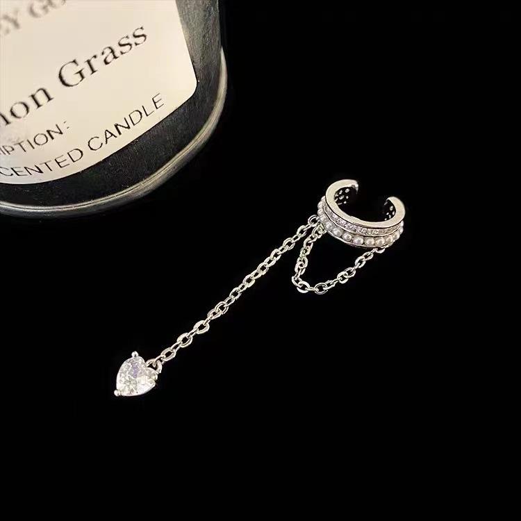 New Fashion Double Chain Pendientes Tassel Earrings Ear Clip for Women Girl Long Cuff Earring No Pierced Bohemia Gift Trend