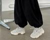 Autumn 2025 Boys' Wide-Leg Grey Harem Pants - Casual, Loose-Fit Sports Style