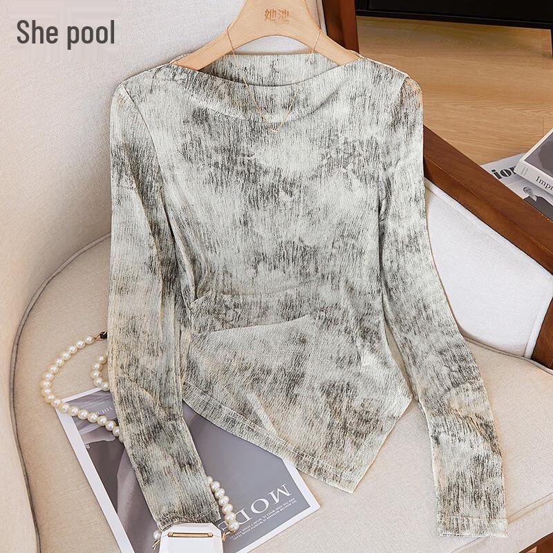 Women s Chic Slim Fit Off-Shoulder Long Sleeve Top L