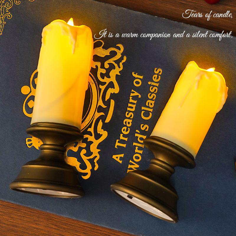 Retro Electronic Candle Light for Bedroom Ambiance, Escape Rooms, Weddings, and Events