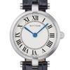 Authorized Dealer Matow Watch Aura Round Silver Black Leather mw008001 [MATOW] Women's