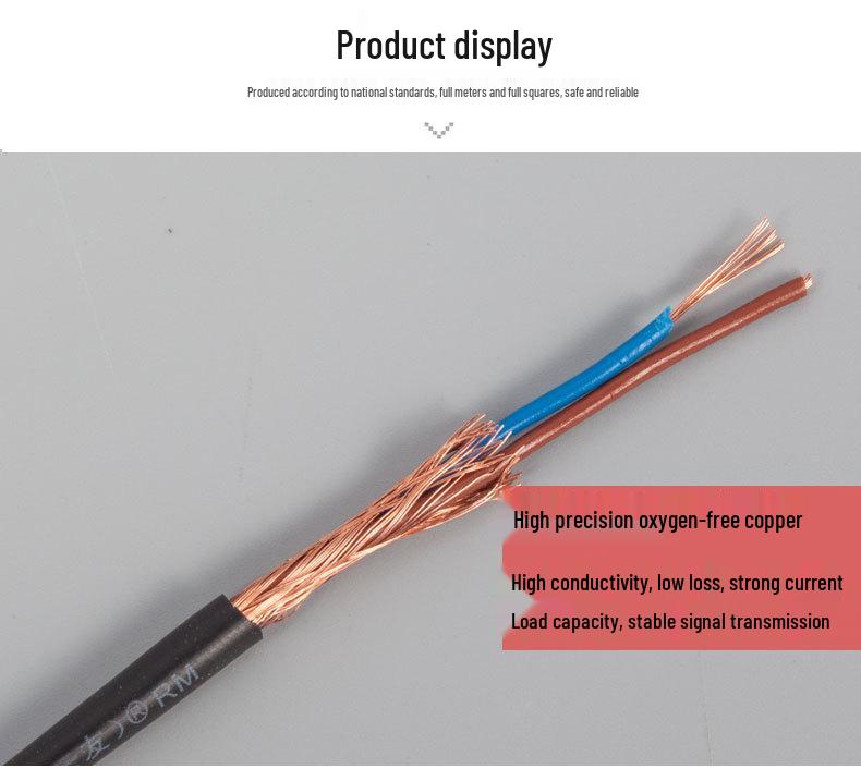 Double Shielded Oxygen-Free Copper RVVP Signal Cable—2, 3, 4, 8 Core Options (0.2 Sq. mm) for Household Appliances