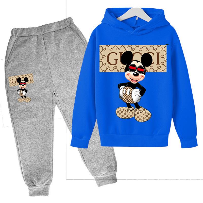 Disney Authentic Mickey Mouse Hoodie & Sweatpants - 2025 Kids' Casual New Year Outfit