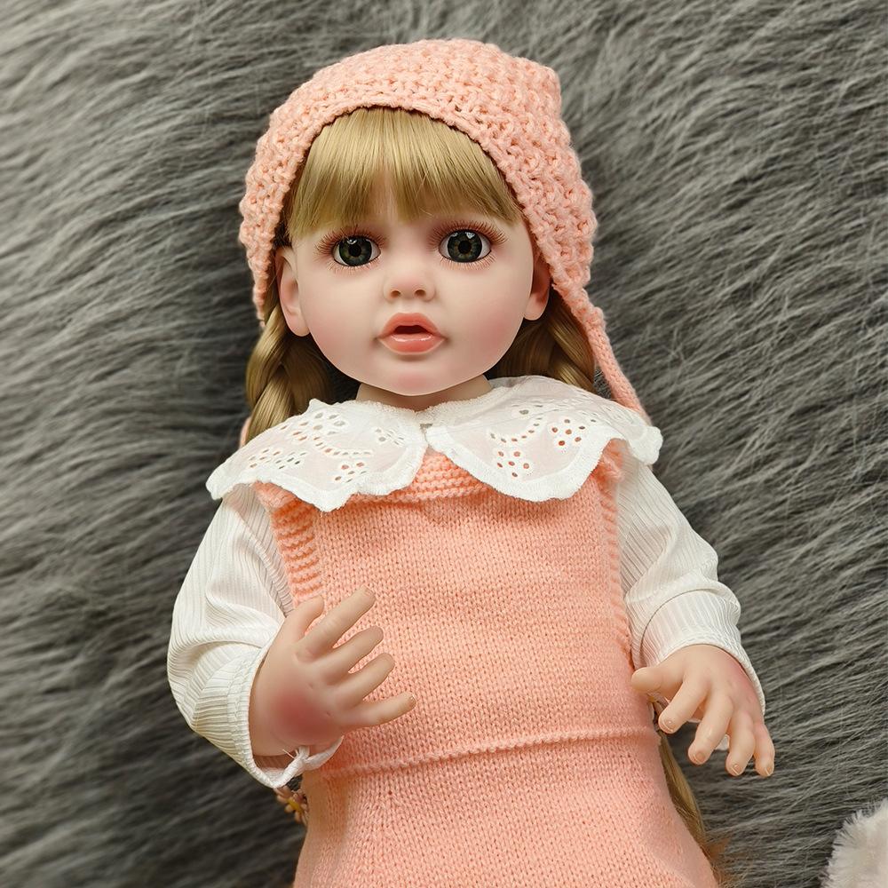 New Reborn Toddler Girl Doll 55cm Susu Full Body Silicone Waterproof Lifelike Hair Newborn Baby Girl Dolls Kids Playmate Gift Toy