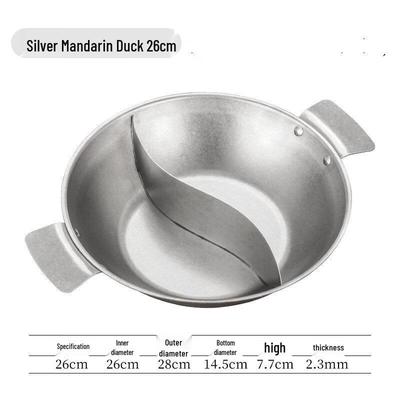 Wutuo 304 Stainless Steel Divided Hot Pot