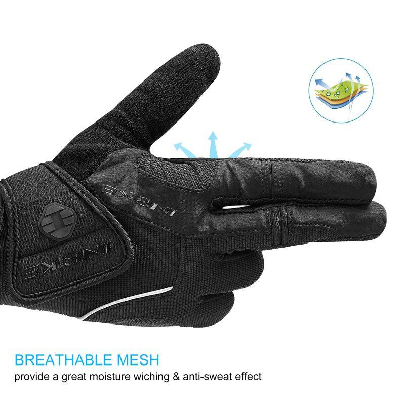 INBIKE Fahrradhandschuhe Touchscreen Fahrradsport Handschuhe Stoßfest MTB Vollfinger Bike Rennradhandschuh für Biker Herren mit Handflächenpolster