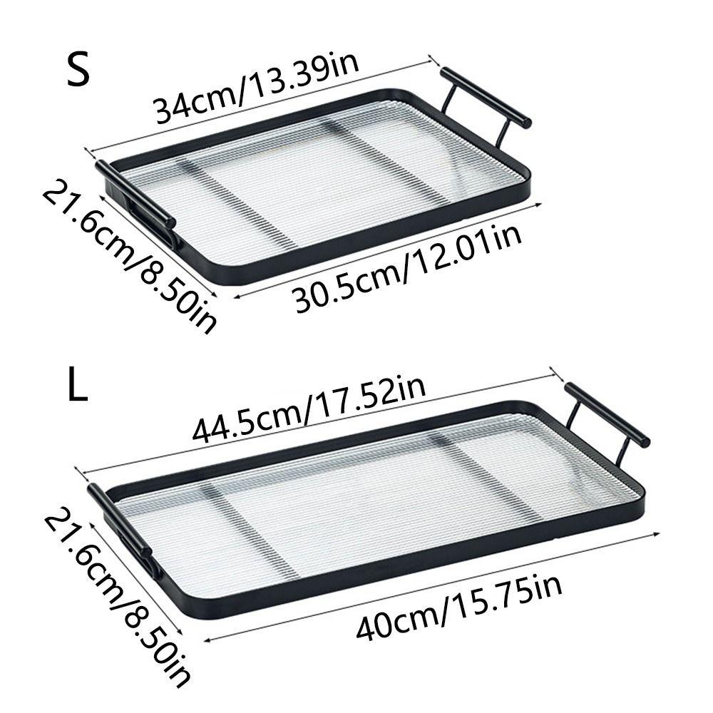 Thicken Acrylic Serving Tray Leak-proof Kitchen Countertop Organizer Clear Serving Platters  Party