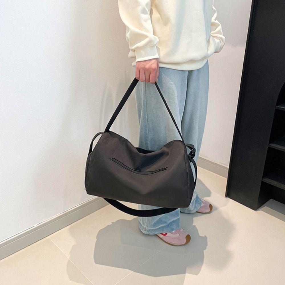 

Solid Color Gym Fitness Bag Korean Style Luggage Bag Fashionable Underarm Bag Swimming рожевий