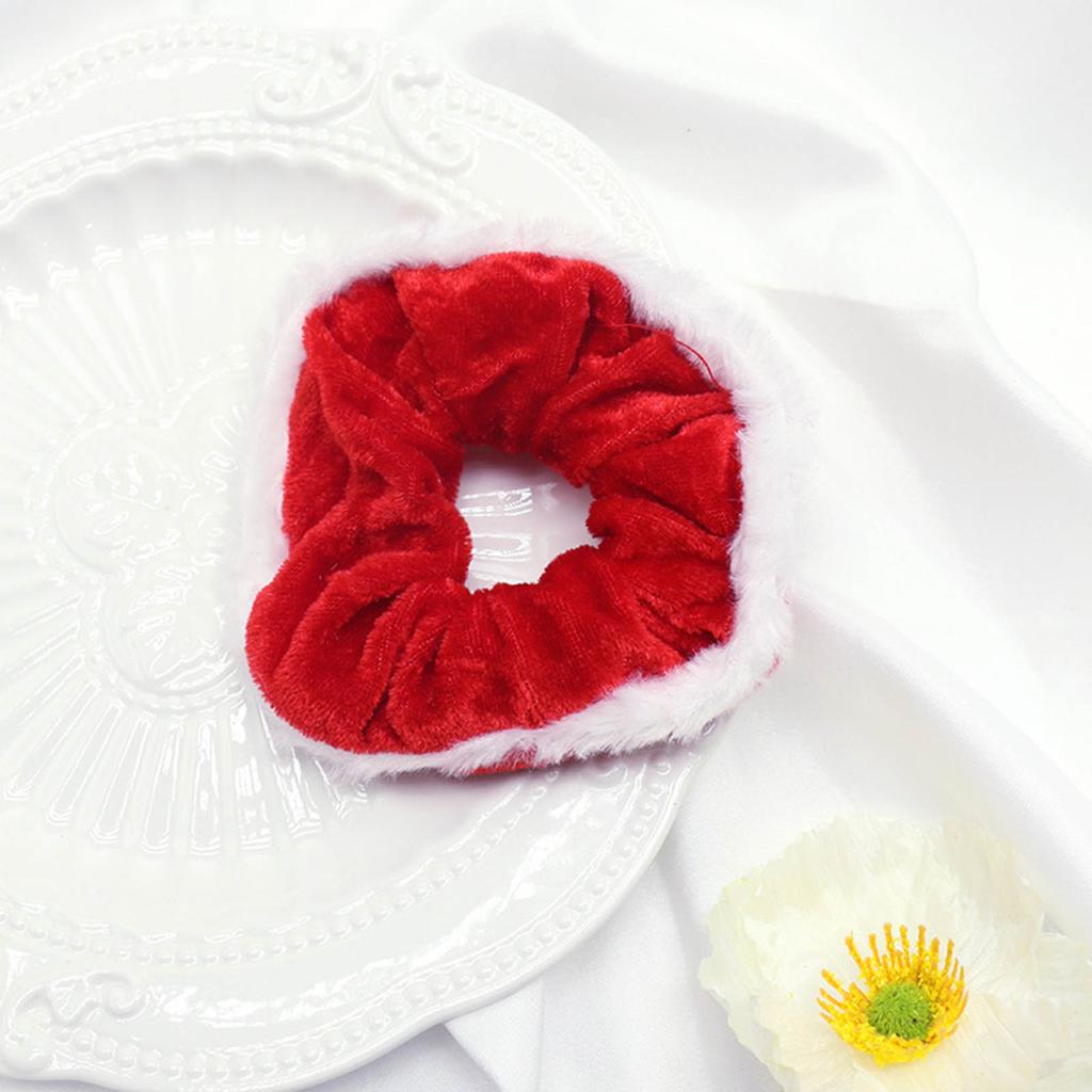 5 Pack Fashionable Christmas Hair Scrunchies Hair Ties for Ponytail Hair