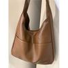 Simple Soft PU Leather Women's Handbags Large Capacity Ladies Bucket Shoulder Bags Commuter College Style Girls Book Tote Bag