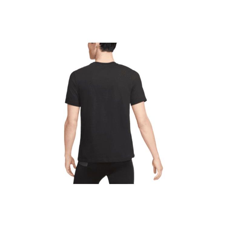 Nike Landscape Letter Print Crew Neck Straight Short Sleeve T-Shirt Men Tops Black DM5434-010
