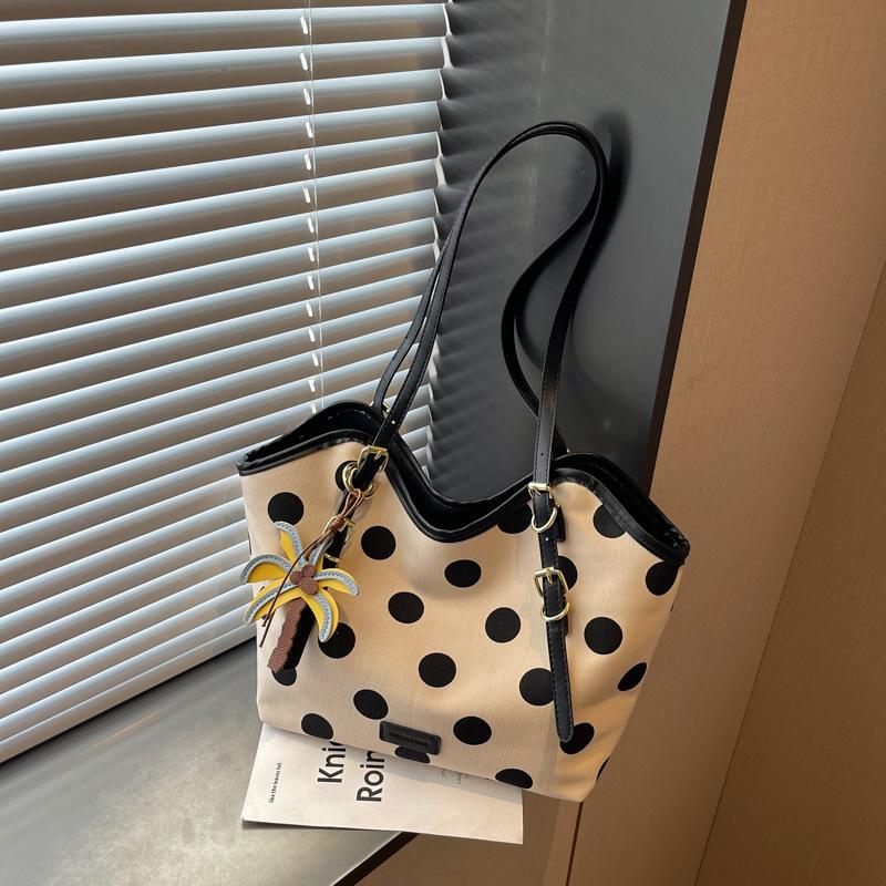 Polka Dot Large Capacity Women's Tote - Stylish Niche Design Shoulder & Underarm Bag