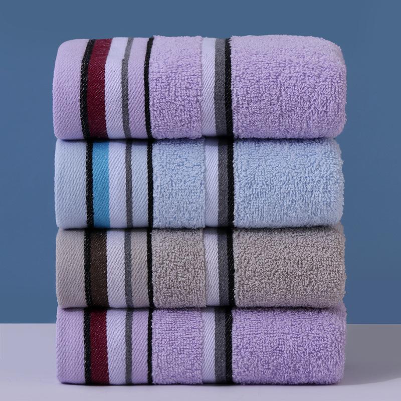 4 PC Cotton Towel Cotton Thickened Soft Absorbent Face Wash Household Towel Embroidered Cotton Towel Comfortable Textile Towels for The Home