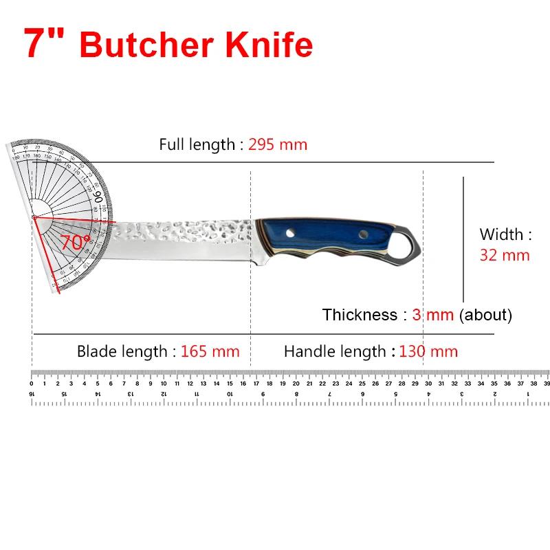 Hand Forged Blade Kitchen Knives Meat Cleaver Slicing Fish Butcher Boning Knife Wood Handle Chef Knife Stainless Steel Knife