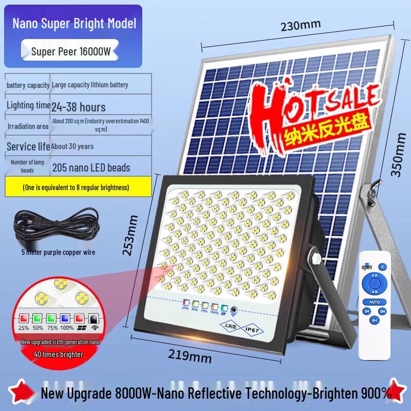 8000W Ultra Bright Solar Outdoor Garden Light