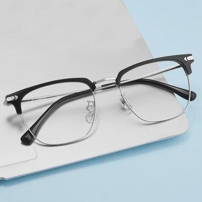 Herrenbrillen aus reinem Titan für Myopie und Astigmatismus mit großen Gesichtern – stilvolle Business-Brillen
