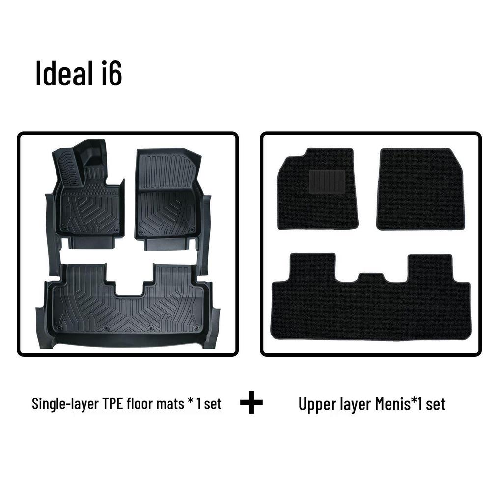 Ideal I6 Car Floor Mats: Eco-friendly Odorless TPE Floor Carpets for Interior Protection