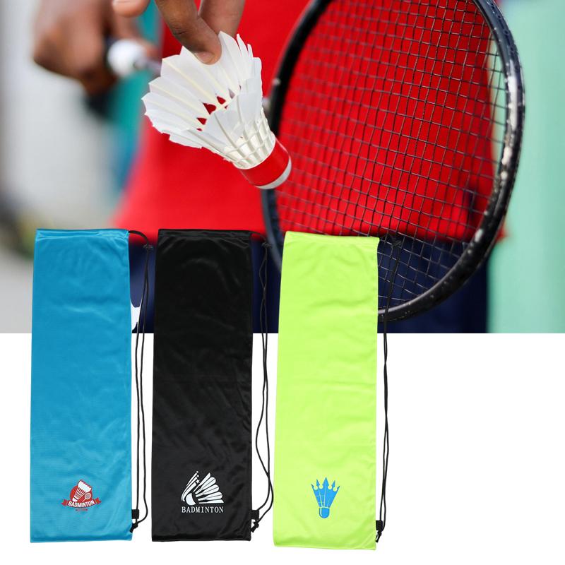 Badminton Racket Velvet Bag Soft Storage Bag Drawstring Pocket Portable Racket Protective Cover Sport Supplies